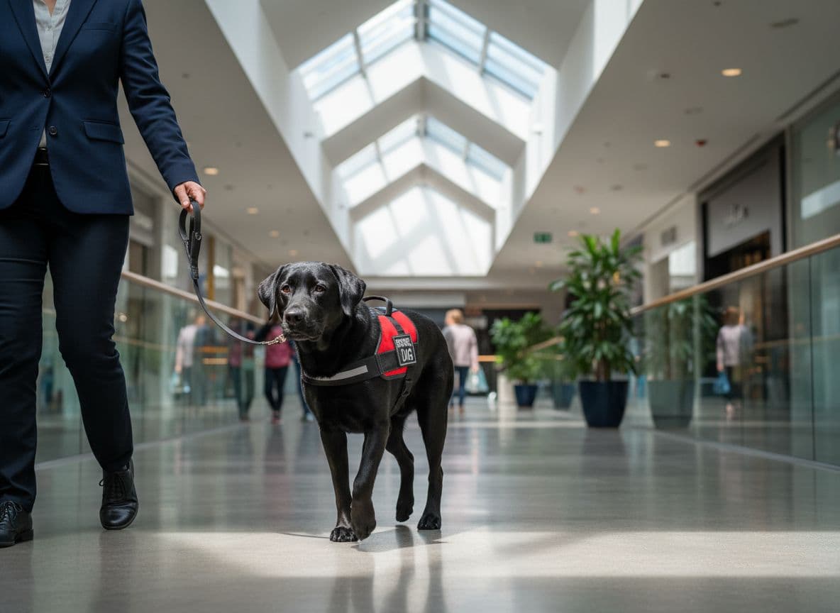 Service dog in vest